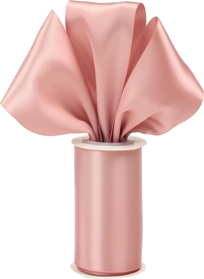 Delite Ribbons لفة شريط ساتان متعدد الأغراض بعرض 3 بوصات ووجهين بطول 10 أمتار لتزيين الحفلات، وأعياد الميلاد، وديوالي، وبطاقات الدعوة، وتغليف الهدايا، والأعمال الحرفية، والمشاريع (لون الخوخ) - Image 1
